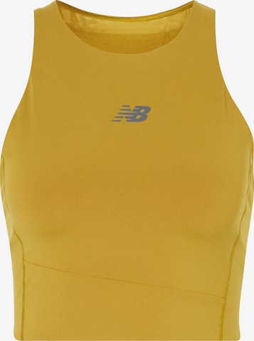 Top sportivo 'RC Elite' di new balance in giallo: frontale