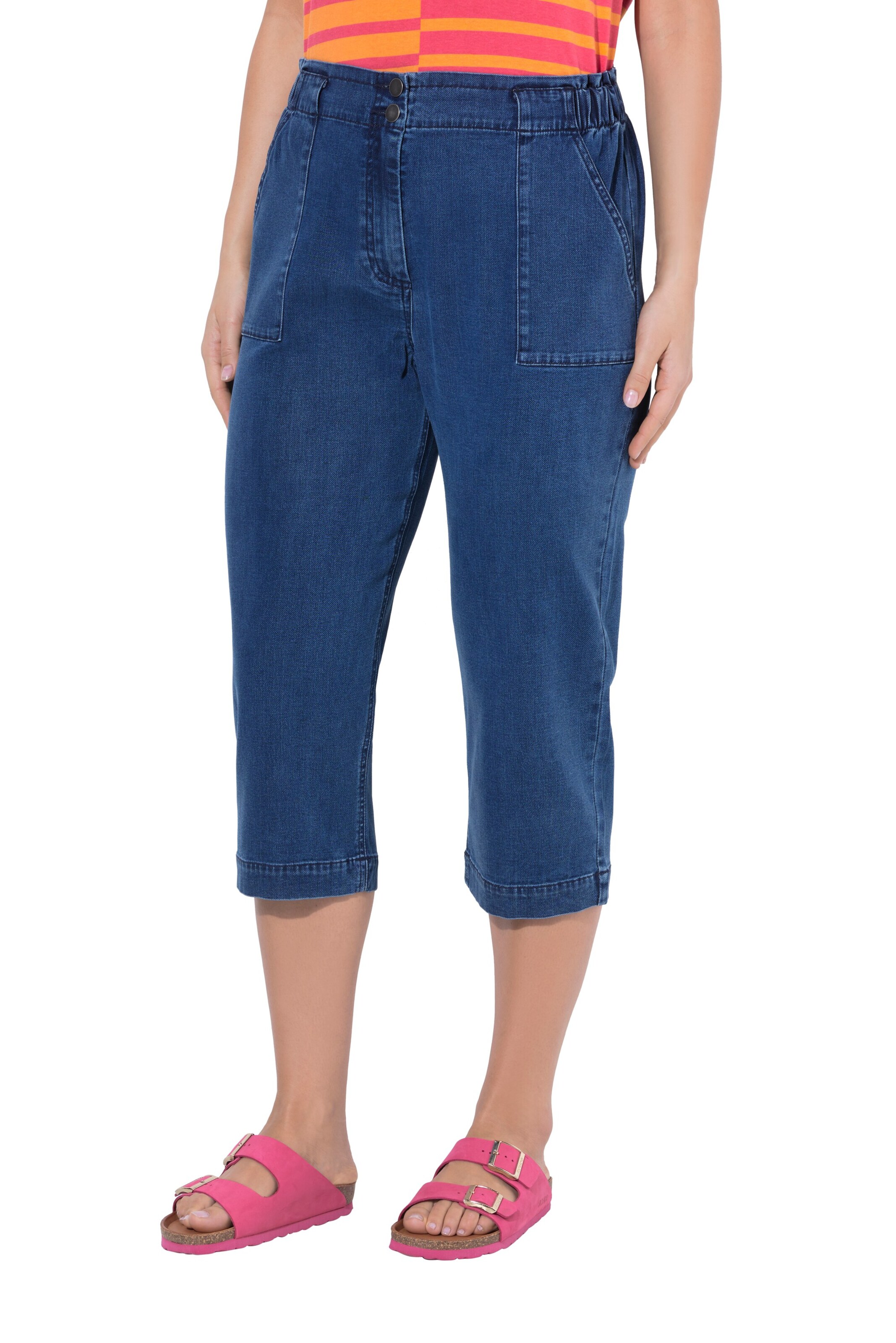 Ulla Popken Wide leg Jeans in Blue: front