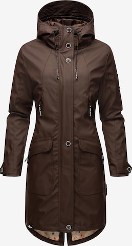 NAVAHOO Between-seasons coat 'Schötchen' in Brown: front