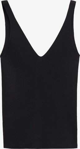 MANGO Knitted Top 'GYMNASTI' in Black: front