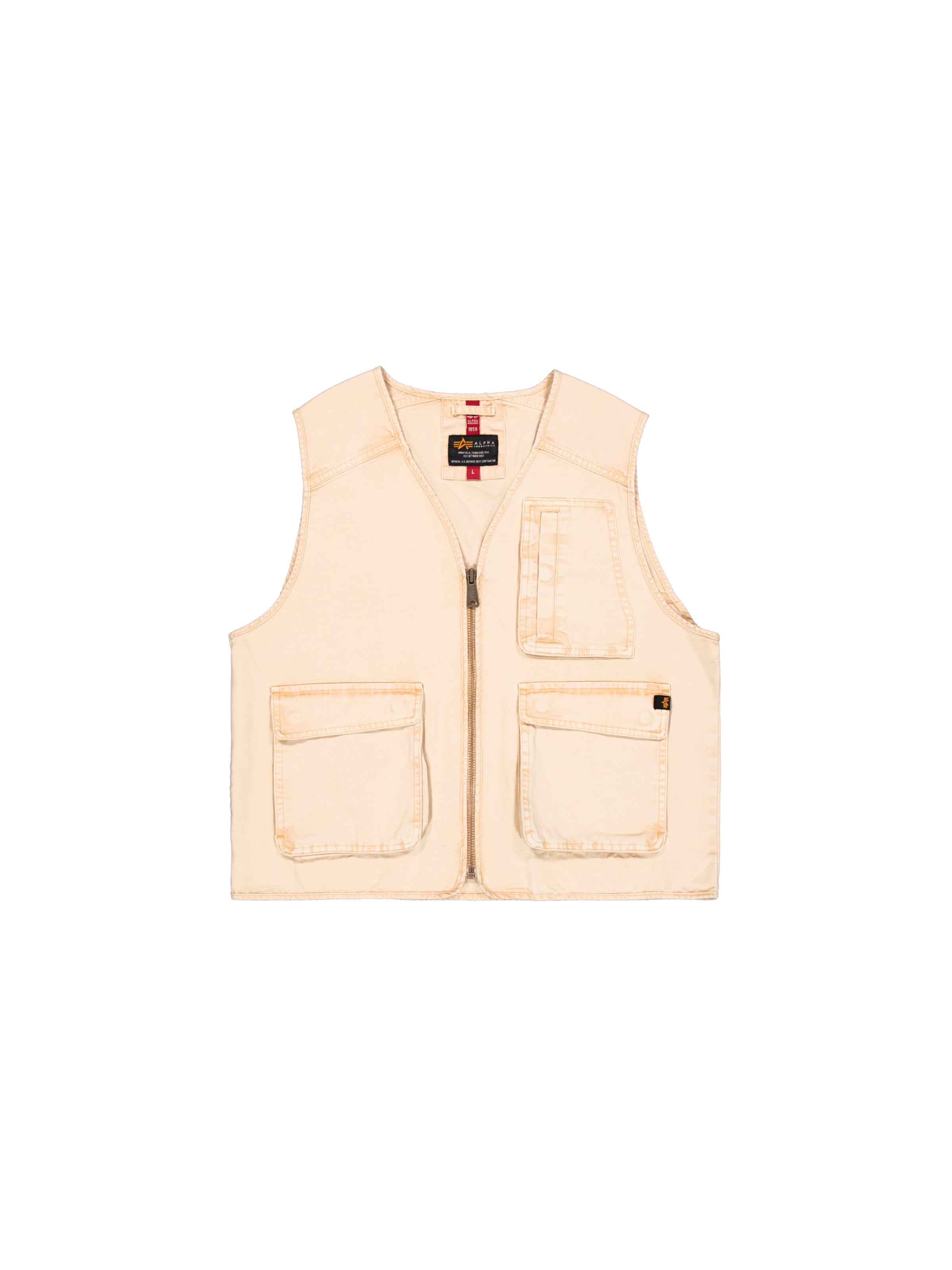 ALPHA INDUSTRIES Vest in Beige: front