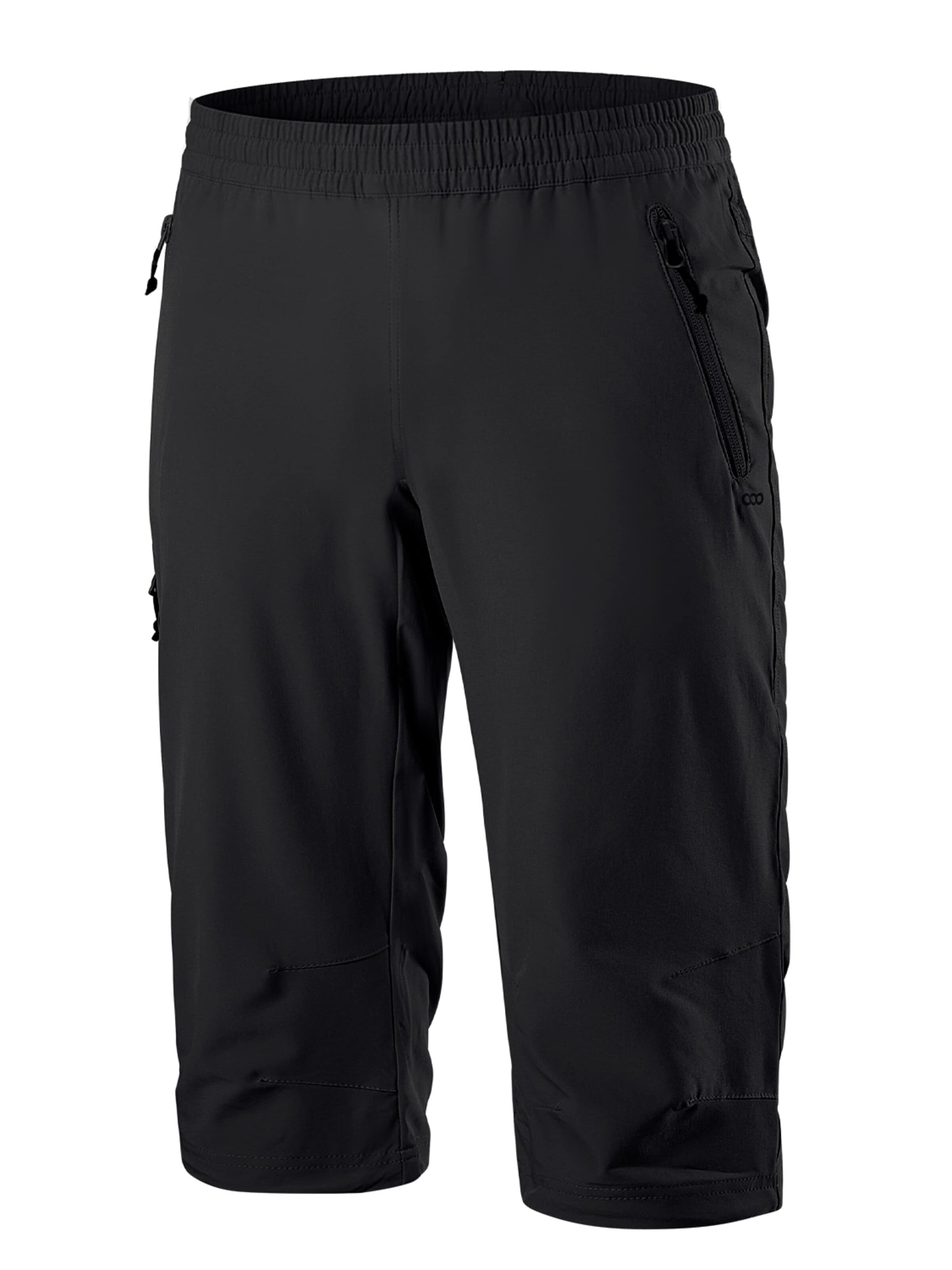 33,000ft Regular Outdoor Pants '33,000ft Women's 3/4 Golf Trousers Quick Dry UPF 50+ Shorts' in Black: front