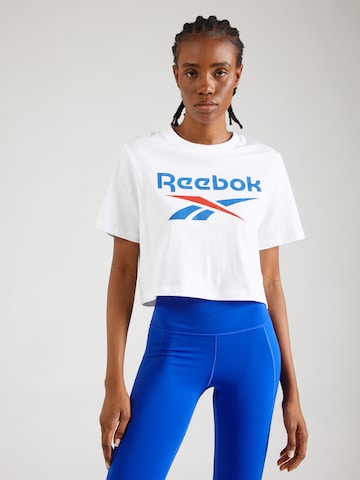 T-shirt fonctionnel Reebok en blanc : devant