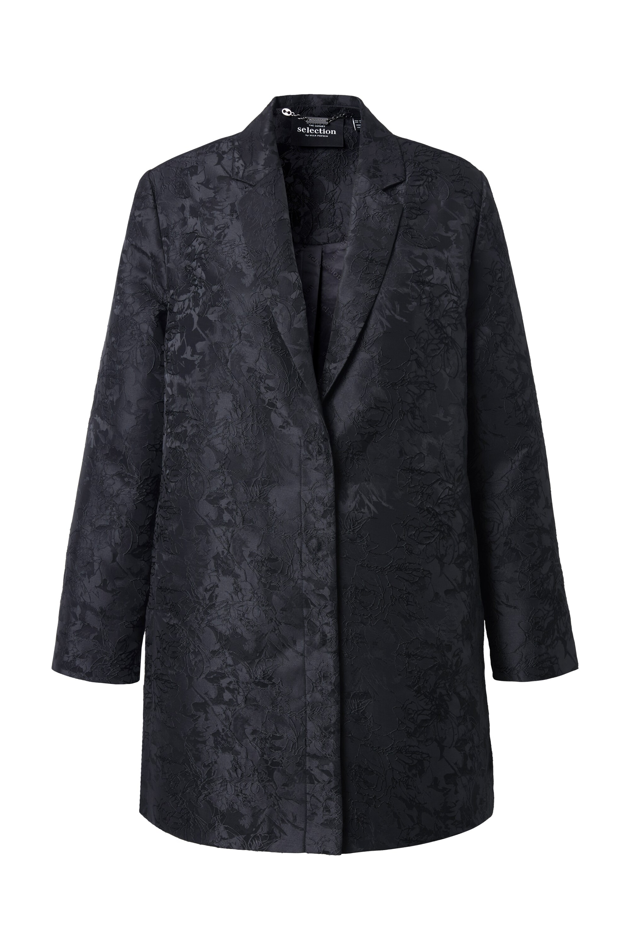 Blazer Ulla Popken en noir : devant