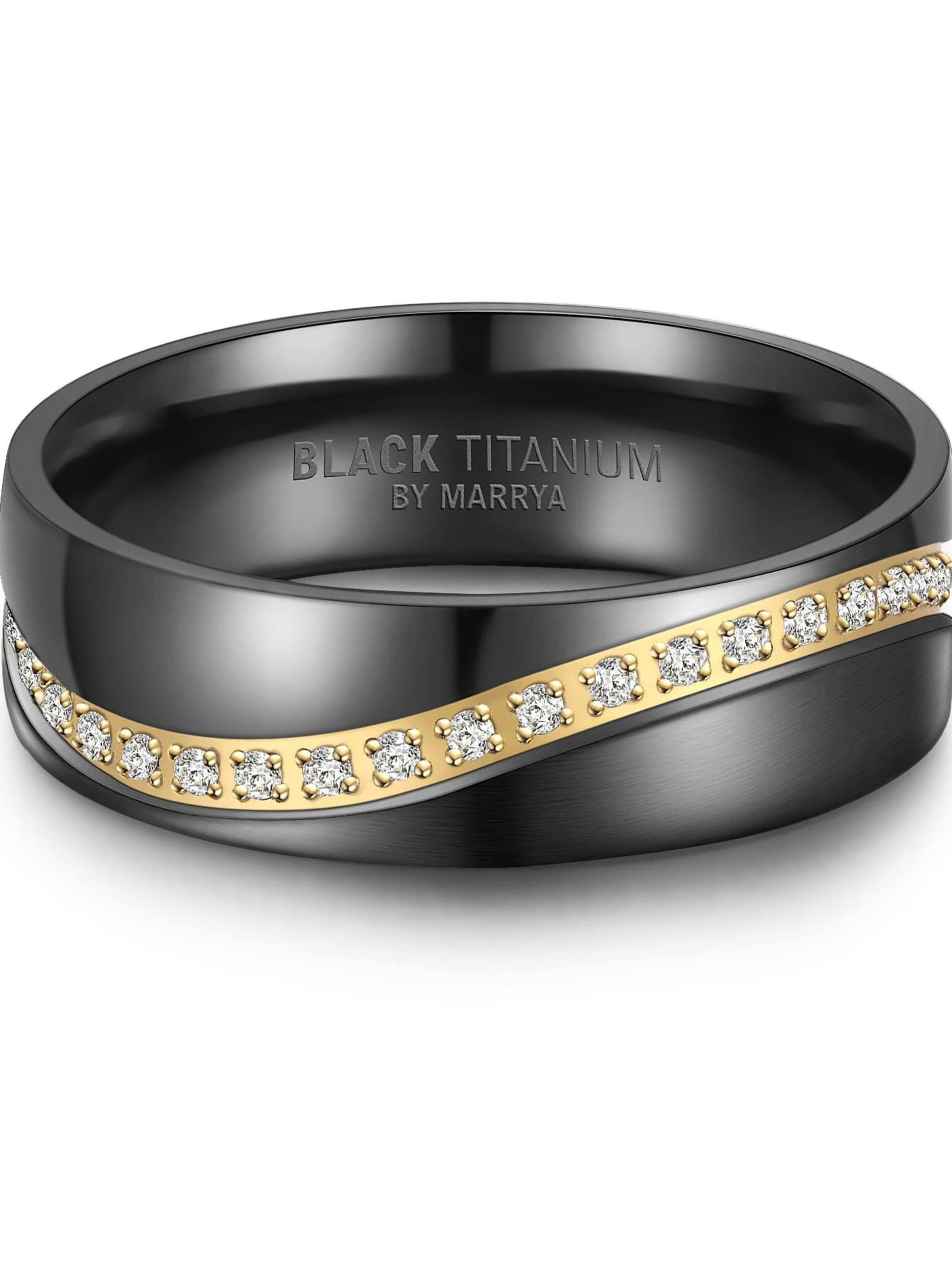 Anello 'MARRYA Ehering BT-03 aus Black Titanium' di MARRYA in nero