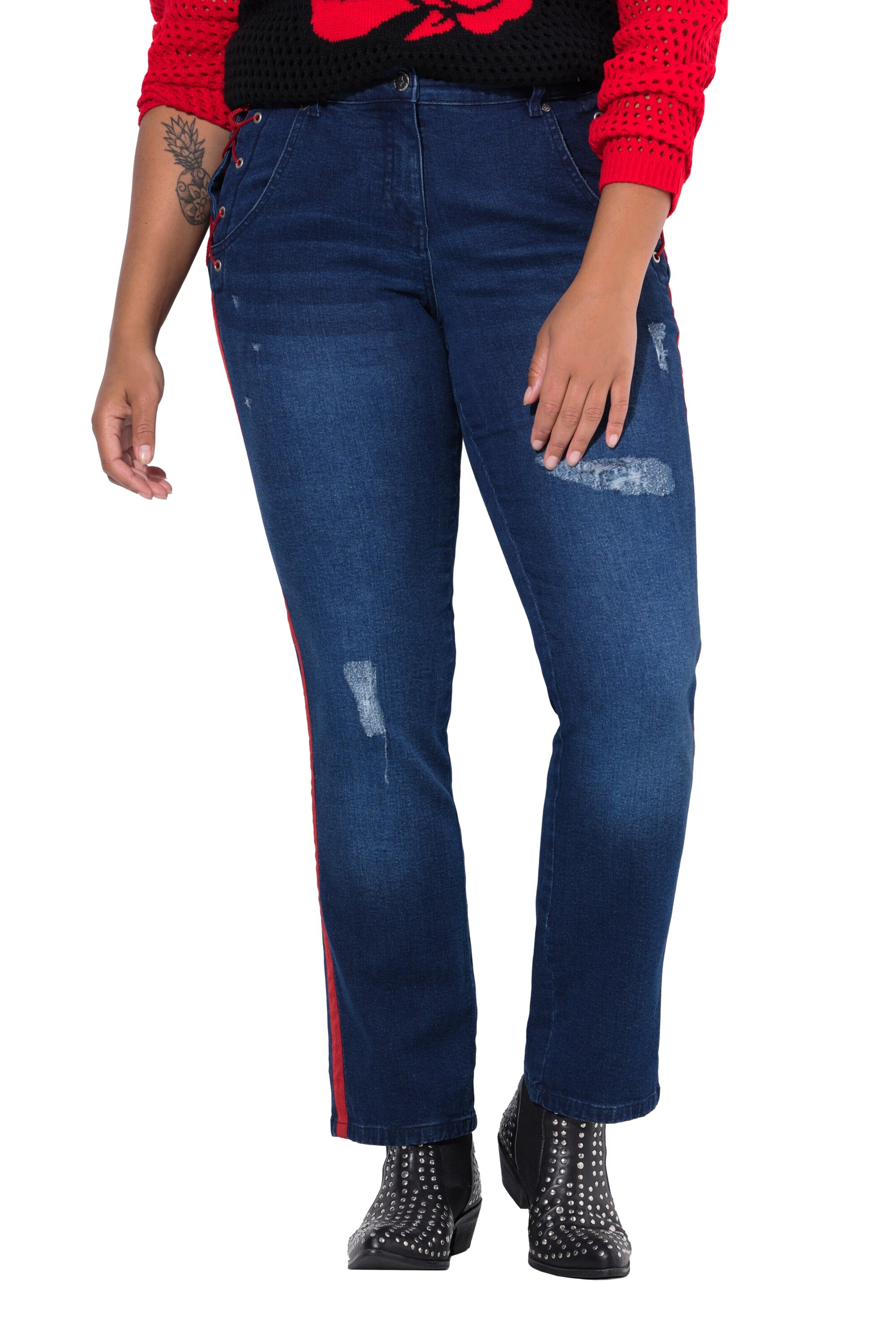 Angel of Style Skinny Jeans in Blue: front