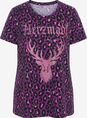 Ulla Popken Shirt in Lila: Vorderseite