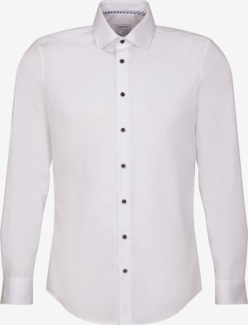 SEIDENSTICKER - Camisa de negocios en blanco: frente