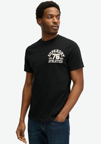 T-Shirt Superdry en noir : devant