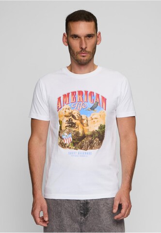 MT Men T-Shirt 'American Life Mount' in Weiß: Vorderseite
