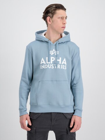 ALPHA INDUSTRIES Tréning póló - szürke: elől