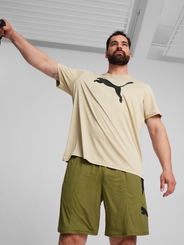 PUMA Performance Shirt 'Train Fav' in Beige: front