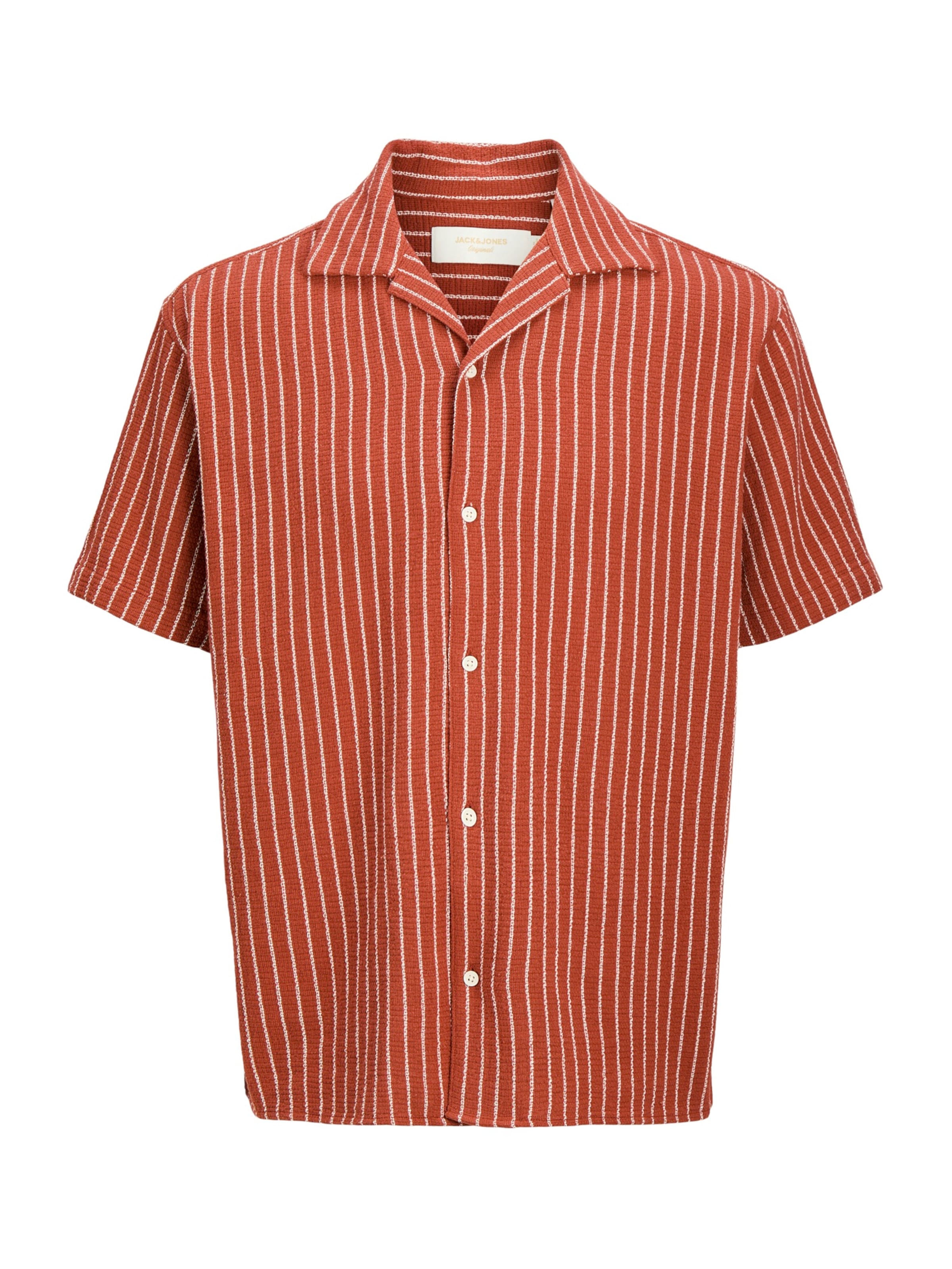 JACK & JONES Риза 'JORCOBA' в червено: отпред