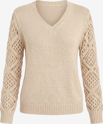 Pull-over faina en beige : devant
