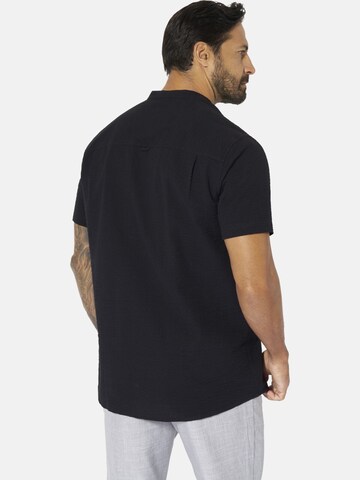 Jan Vanderstorm Comfort Fit Hemd 'Albart' in Schwarz