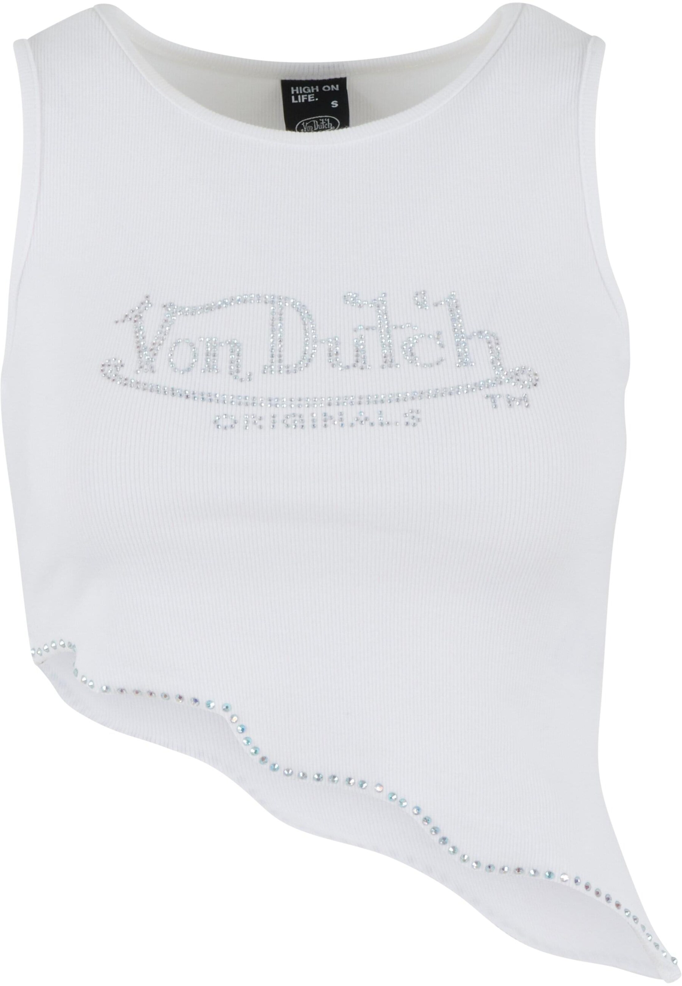 Top 'Shay' di Von Dutch Originals in bianco: frontale