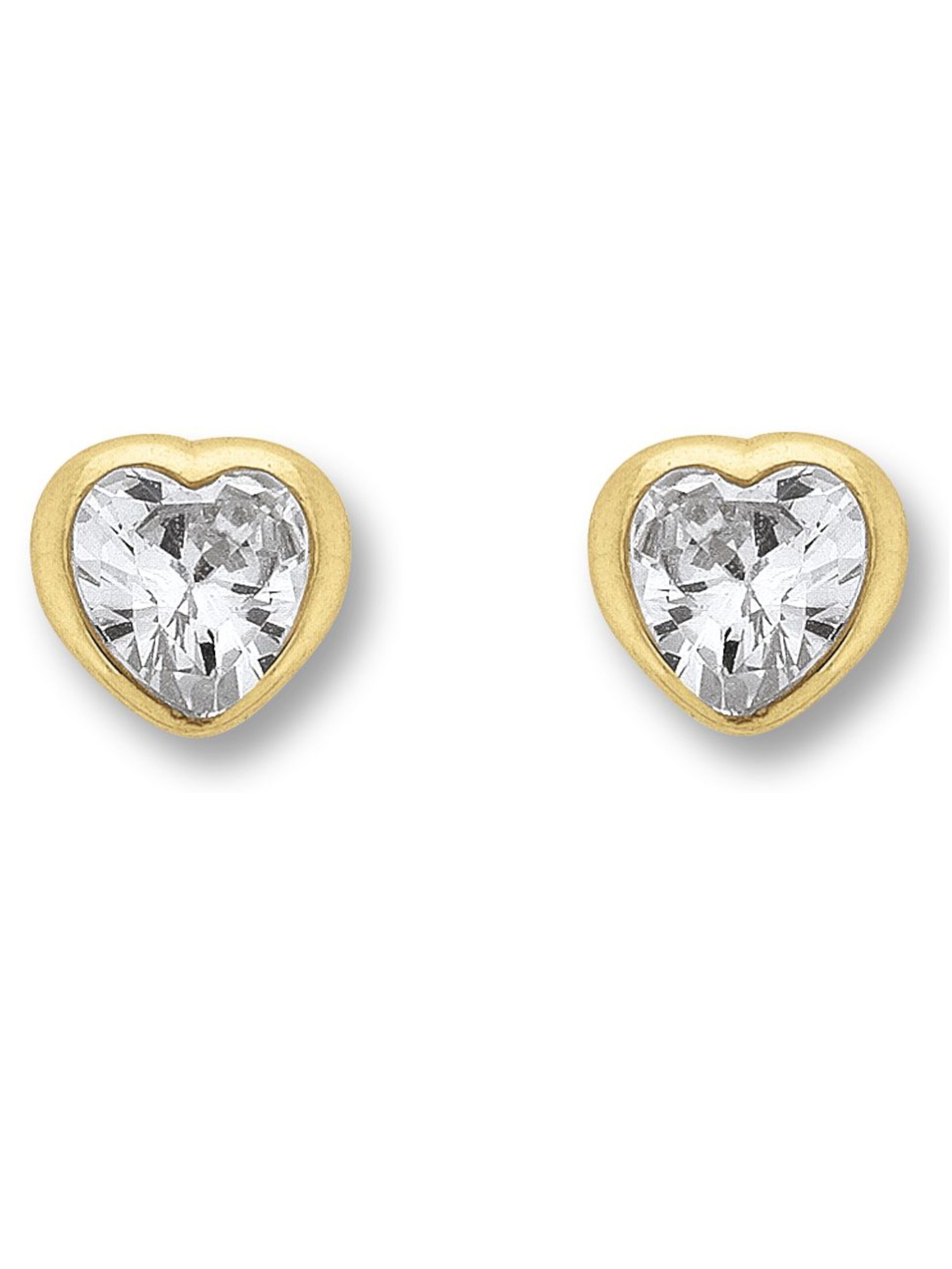 ONE ELEMENT Ohrringe 'Herz' in Gold: Vorderseite