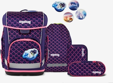 ergobag Backpack 'Schulranzen-Set cubo light Set' in Purple: front