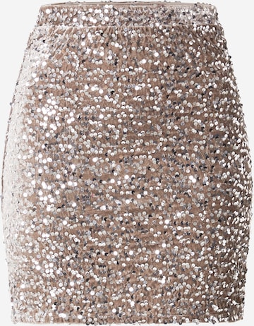 Jupe 'PCKAM' PIECES en marron : devant
