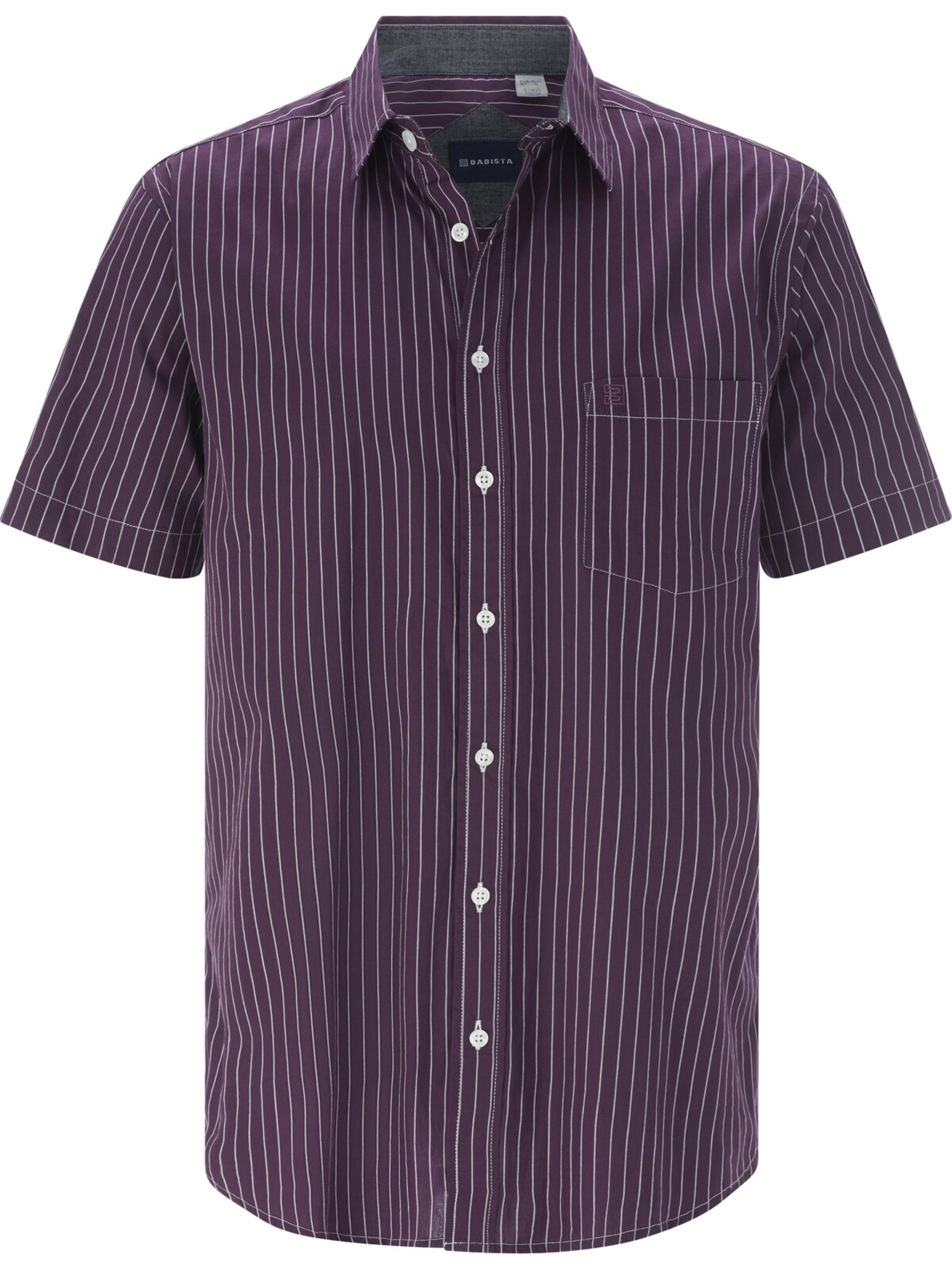 BABISTA Regular fit Button Up Shirt 'Napoleo' in Purple: front