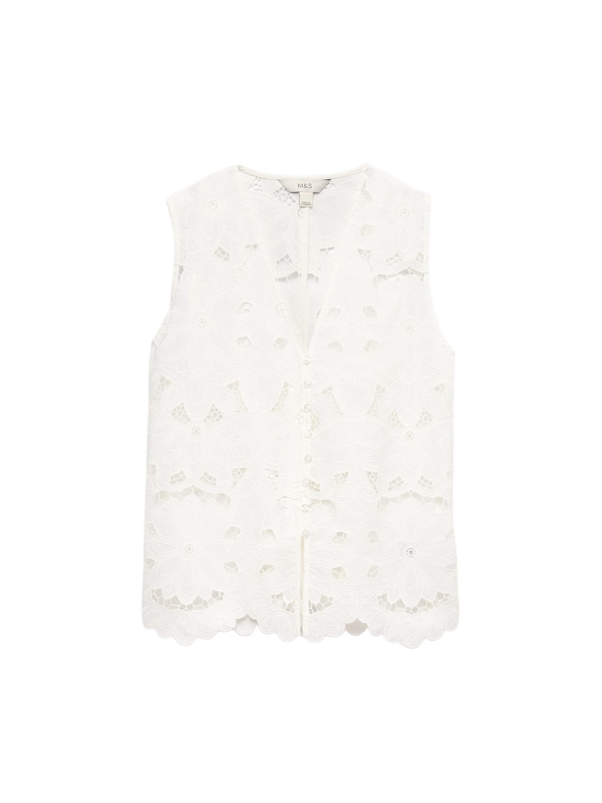Gilet Marks & Spencer en blanc : devant