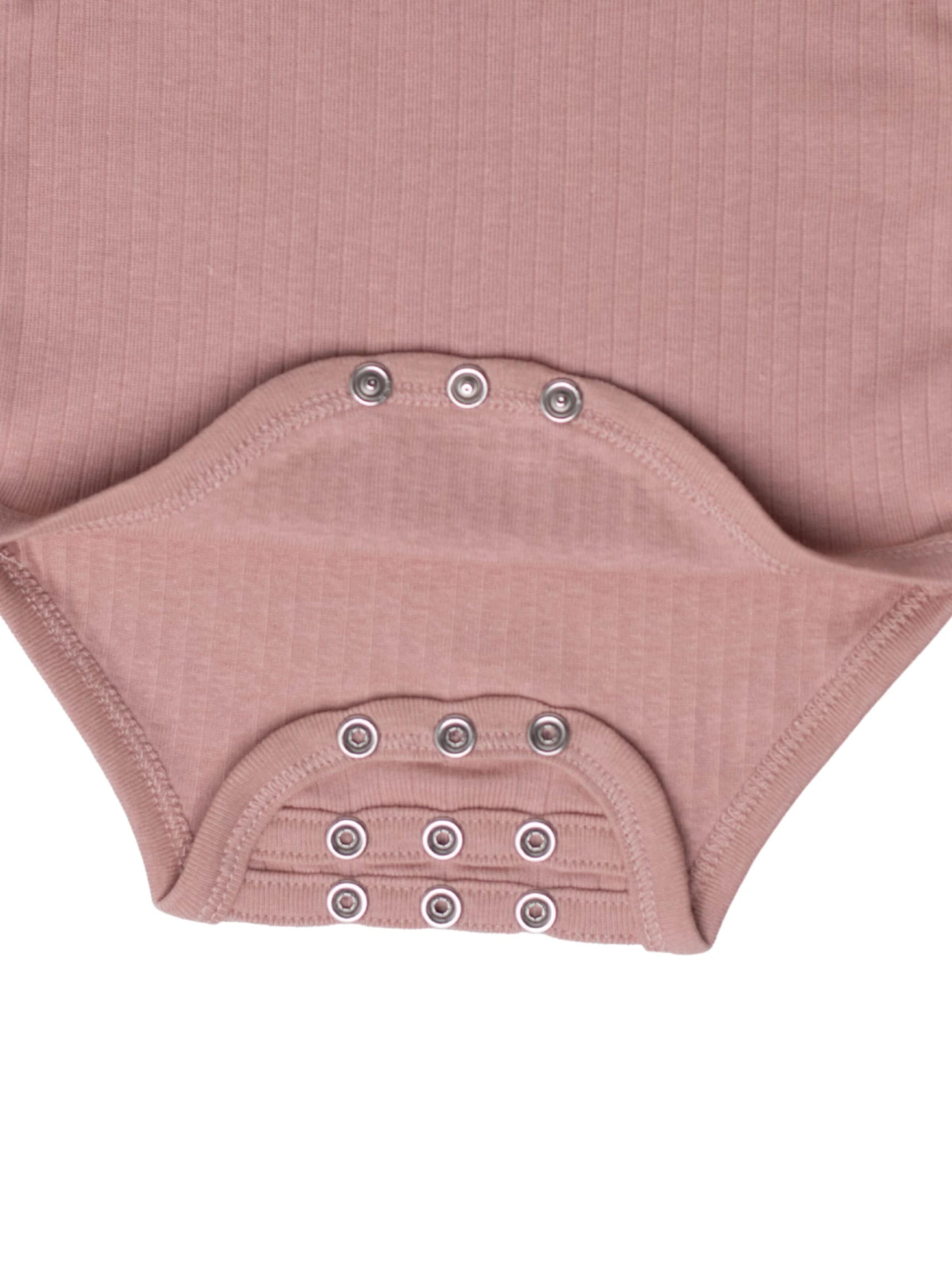 BergBiber Strampler/Body 'Langarm Body AVA (mitwachsend)'‌‌‌‌‌‌‌‌‌ in Pink