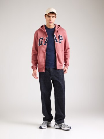 GAP Sweat jacket 'HERITAGE' in Red