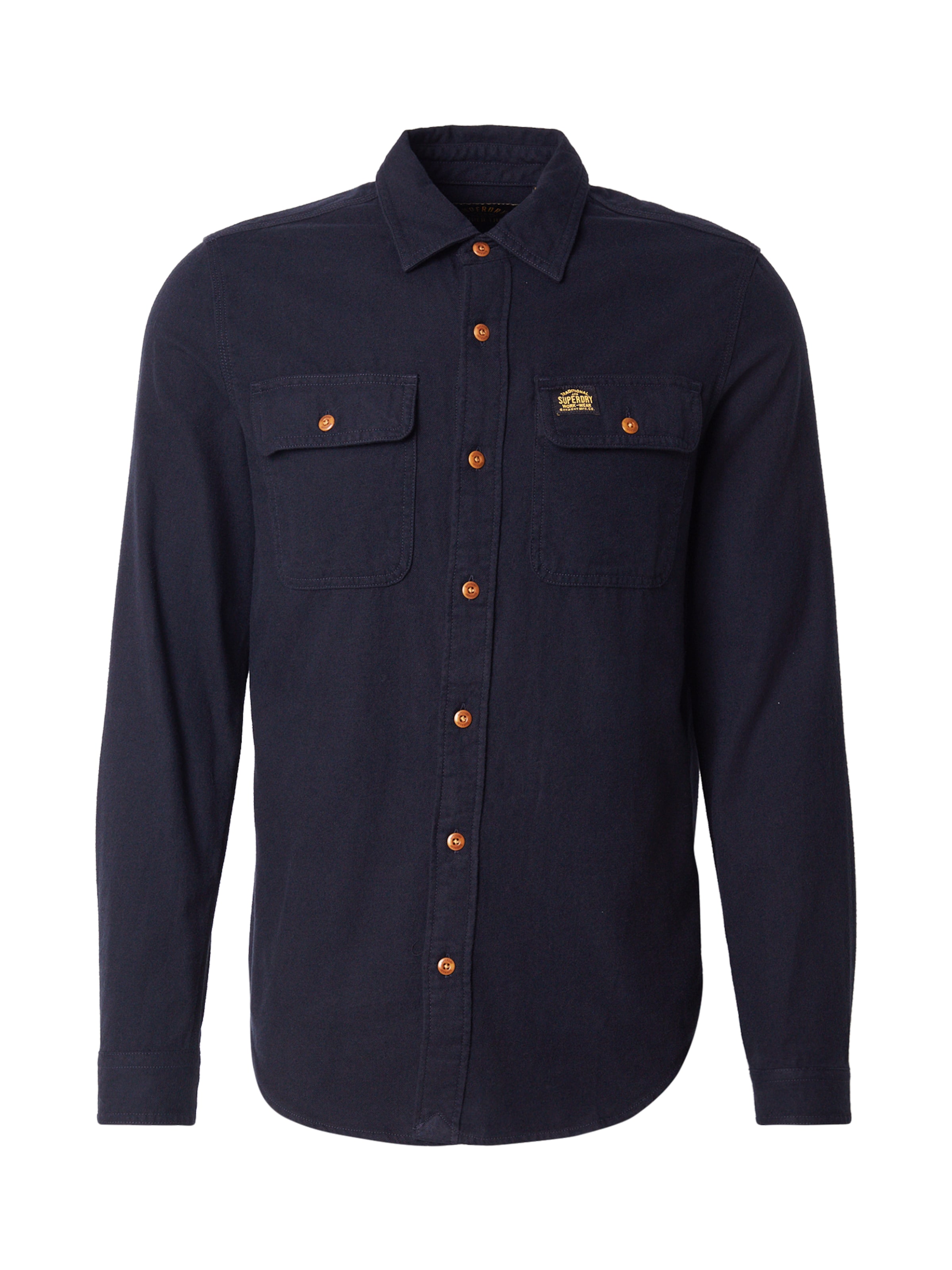 Superdry Button Up Shirt in Blue: front