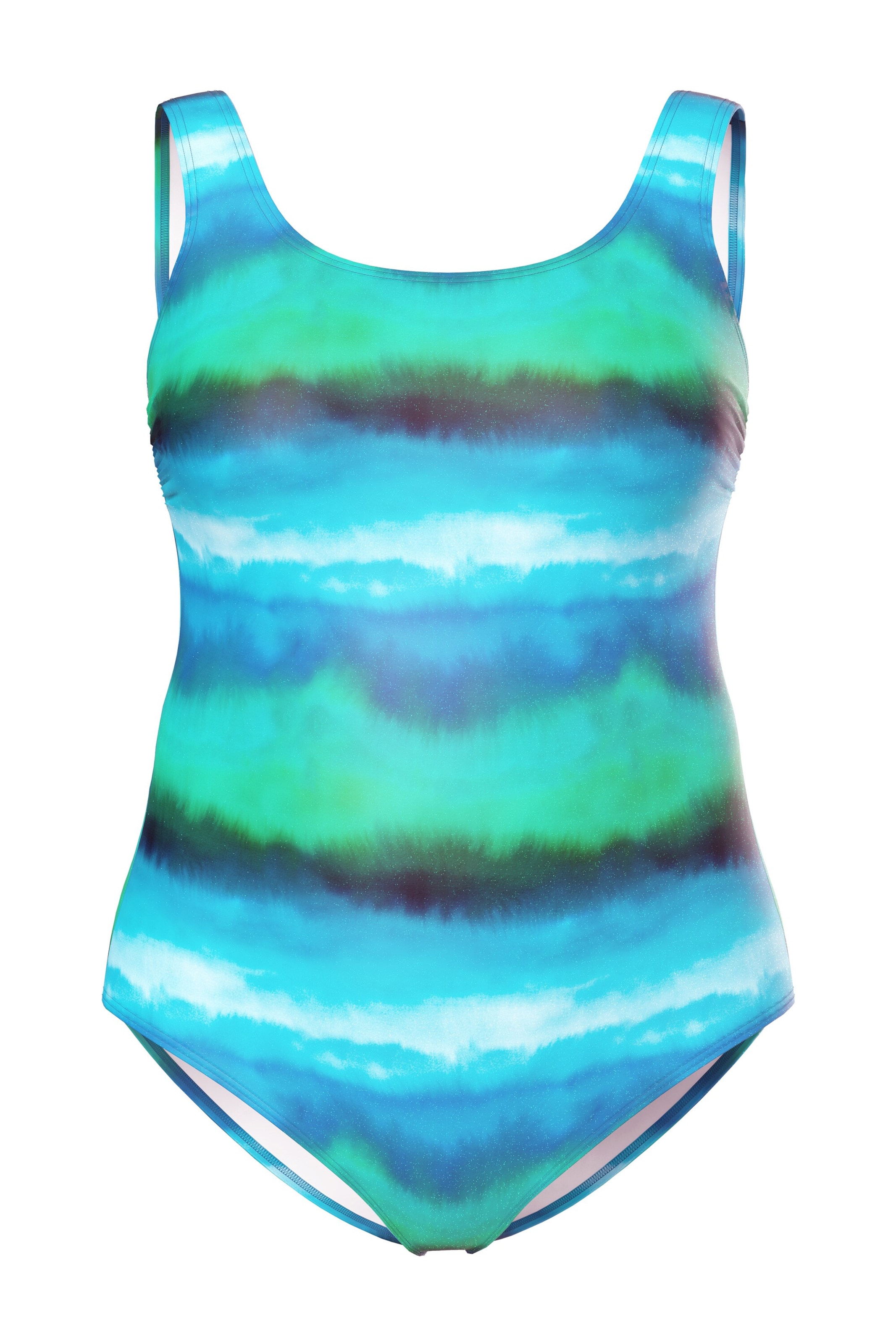 Ulla Popken T-shirt Badpak in Gemengde kleuren: voorkant