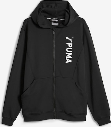PUMA Sportsweatjacke in Schwarz: Vorderseite