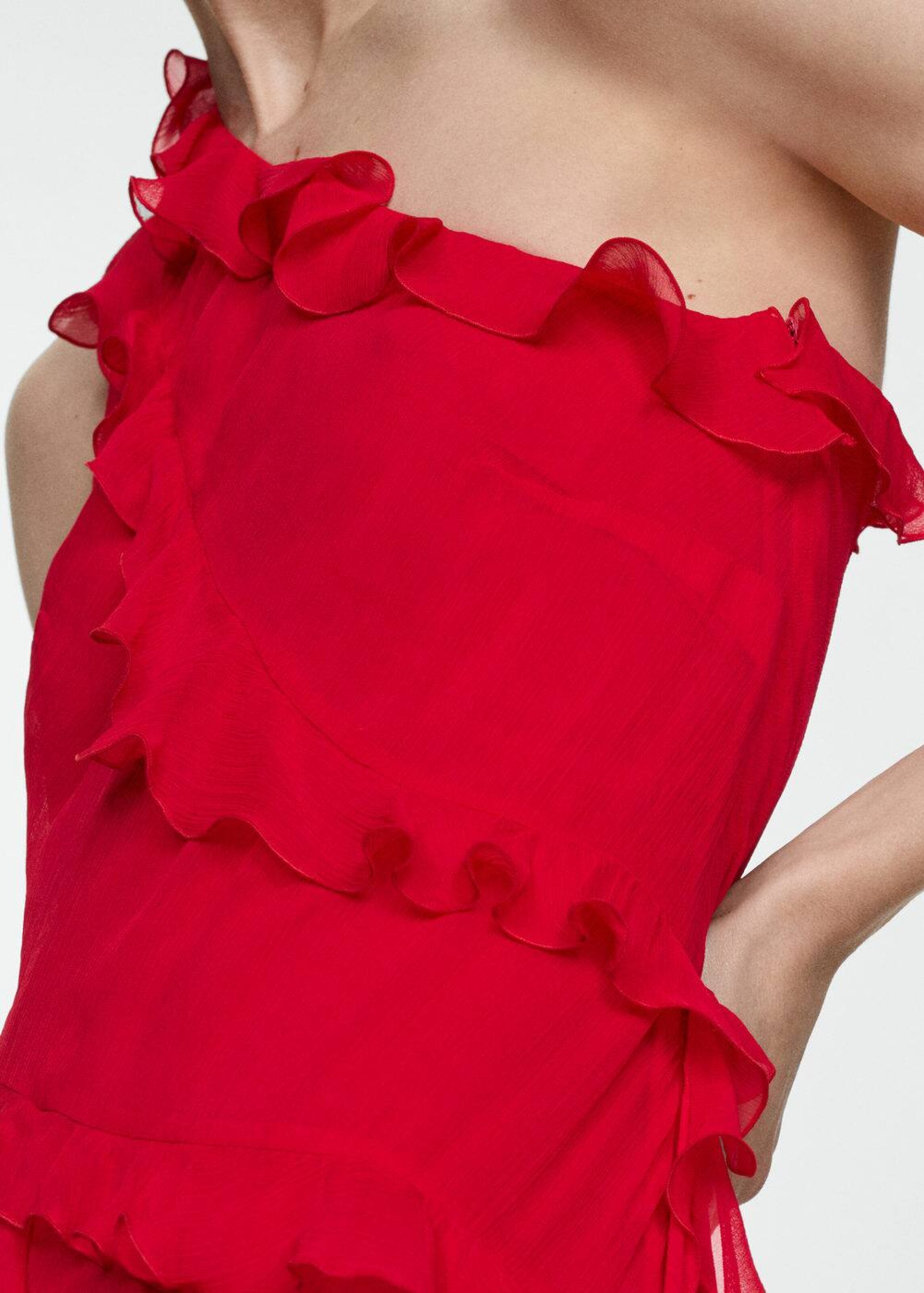 MANGO Jurk Kahlo in Rood ABOUT YOU