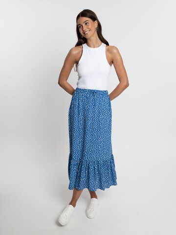 Threadbare Skirt 'Rain' in Blue