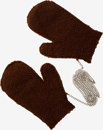 APART Mittens in Brown: front