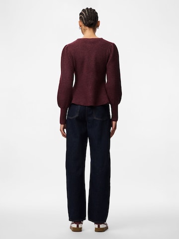 PIECES Gebreid vest 'PCAnnie' in Rood