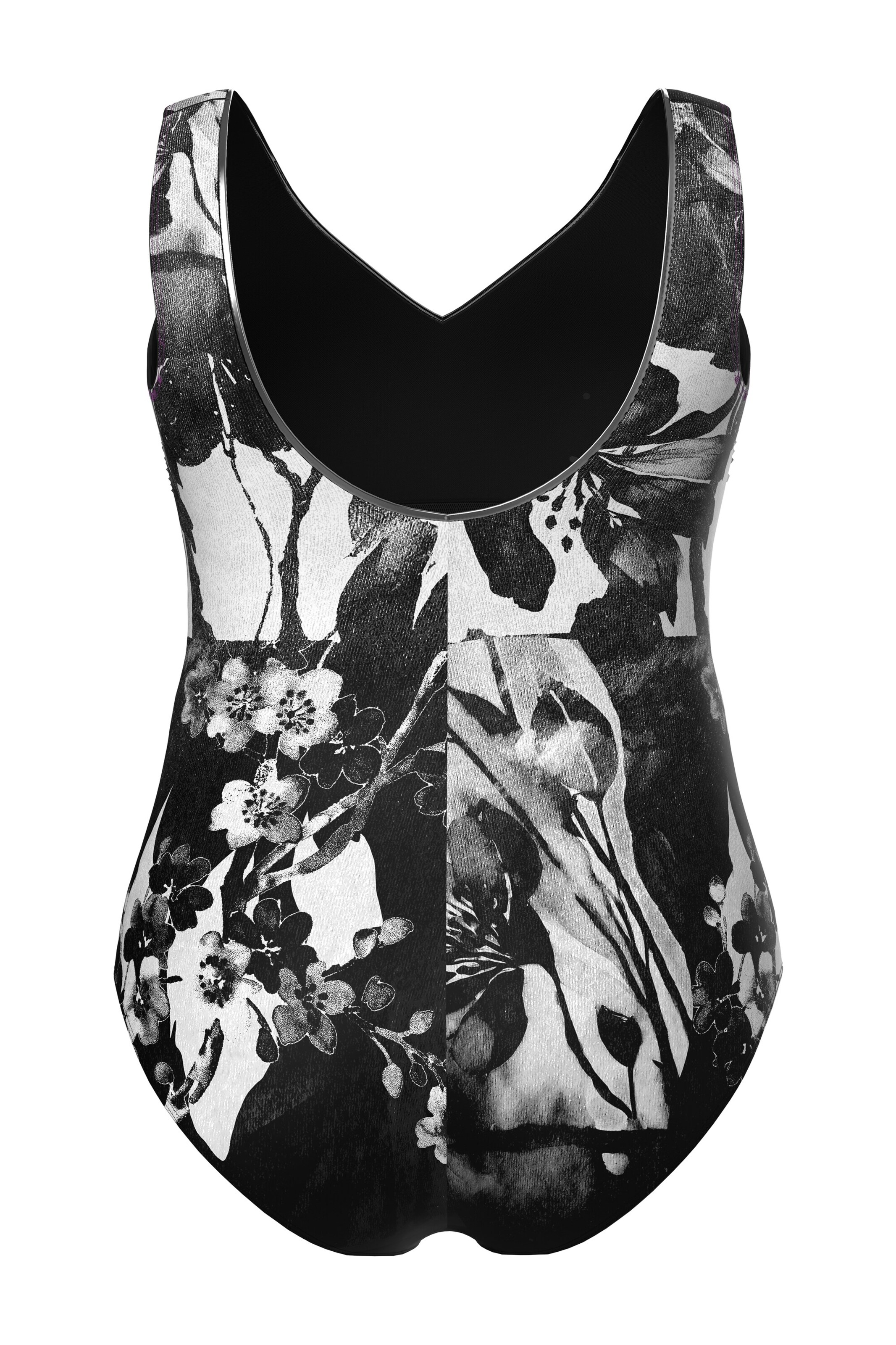 Ulla Popken Badeanzug in Schwarz