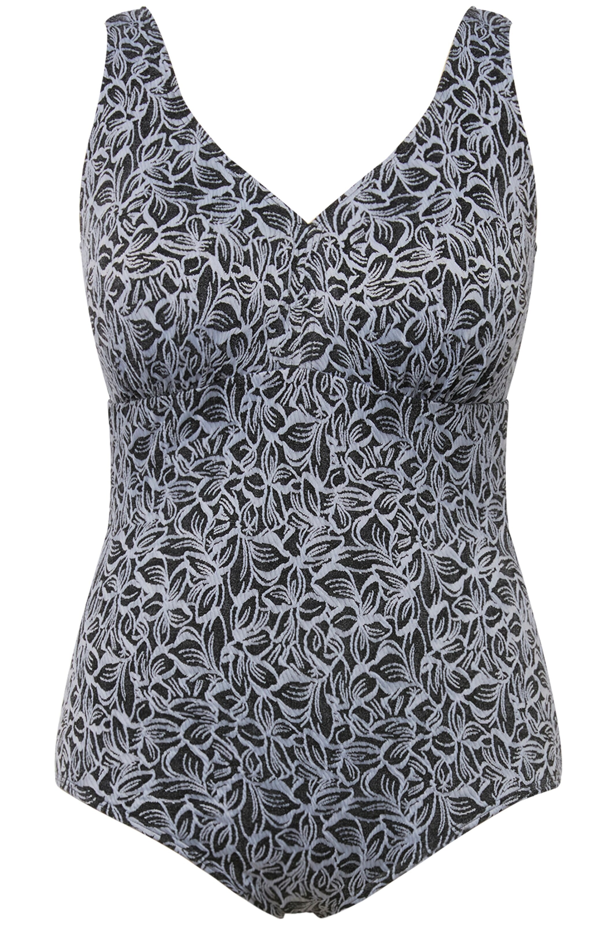 Ulla Popken Badpak in Zwart: voorkant