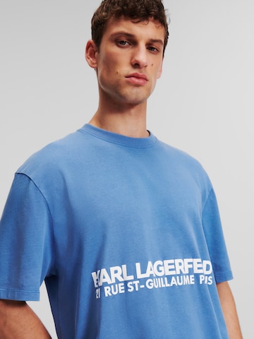 Karl Lagerfeld Тениска 'Rue St-Guillaume' в синьо