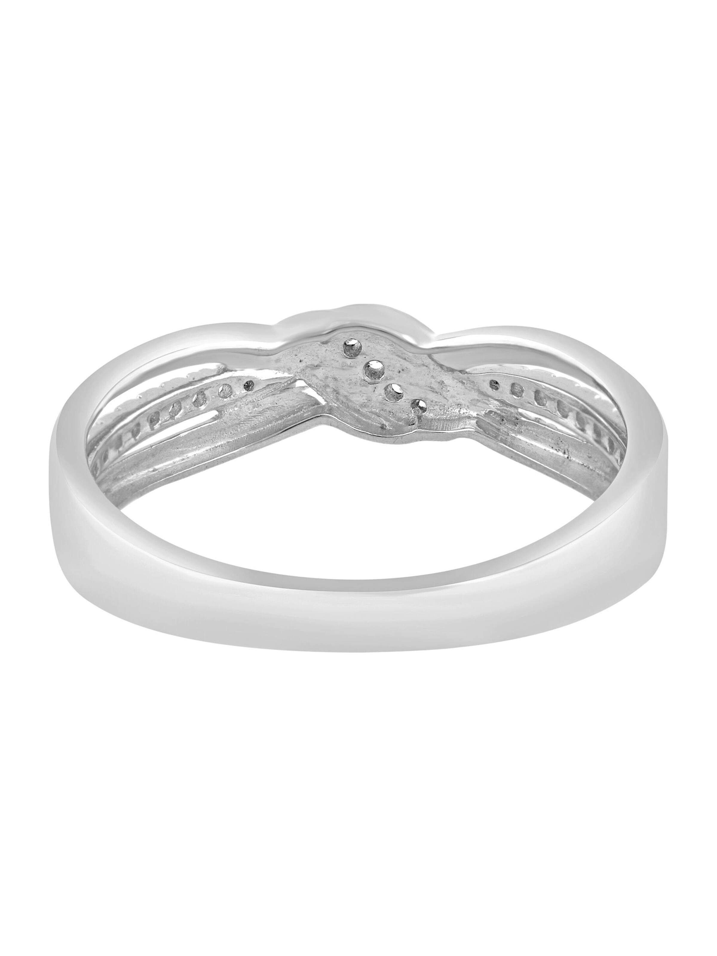 Diamant Exquis Ring 'Ring aus 375 Weißgold mit Diamant' in Silver