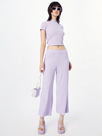 Monki - Pierna ancha Pantalón en lila
