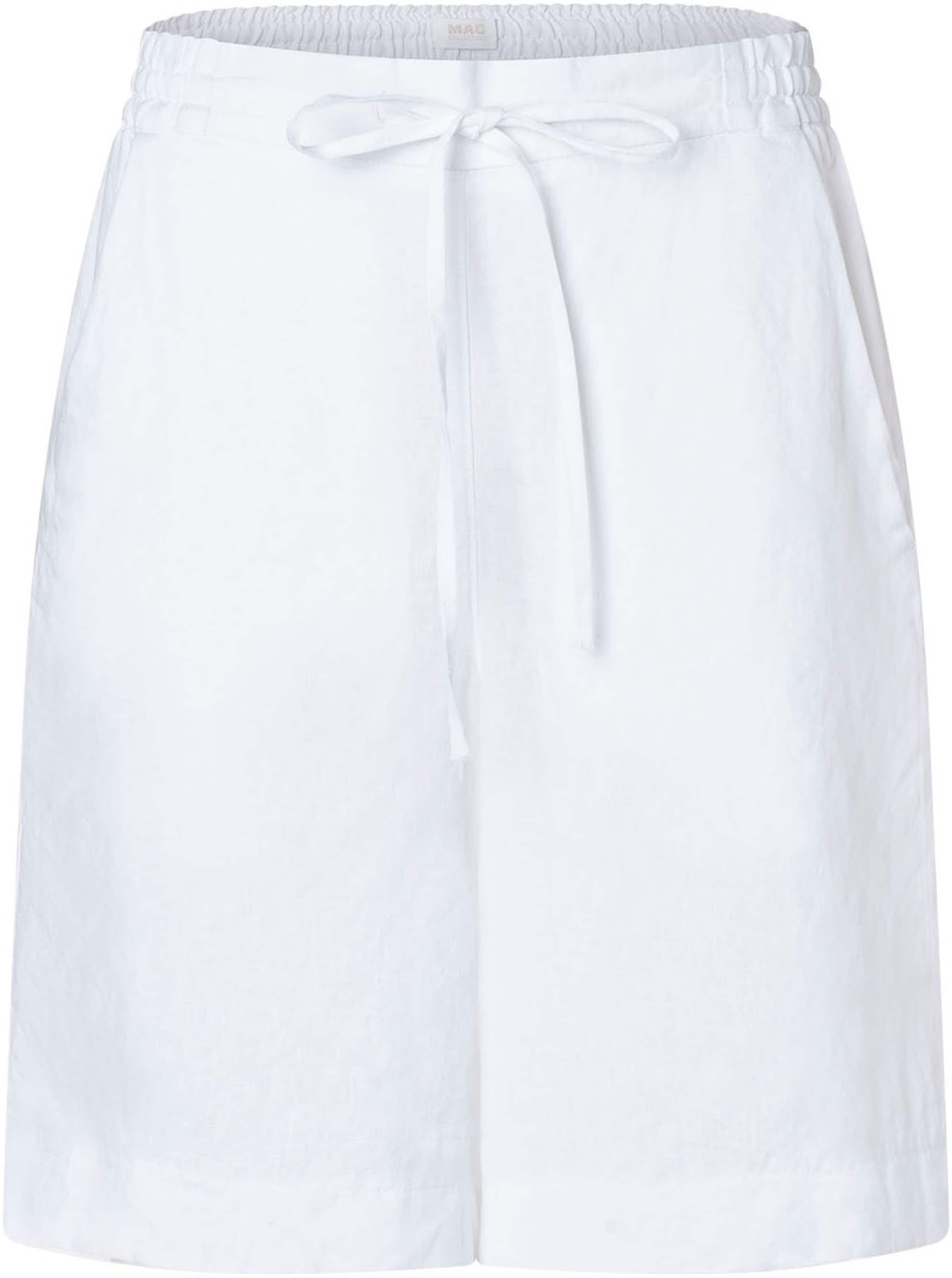 MAC Wide leg Pants in White: front