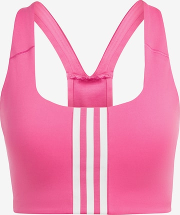 ADIDAS SPORTSWEAR Bustier Sport bh 'Powerimpact' in Roze: voorkant