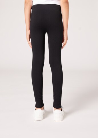 CALZEDONIA Skinny Leggings in Schwarz