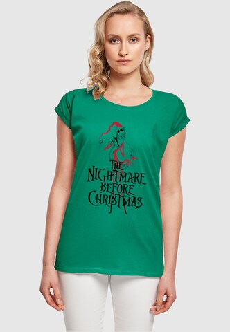 ABSOLUTE CULT Shirt 'The Nightmare Before Christmas - Santa' in Groen: voorkant
