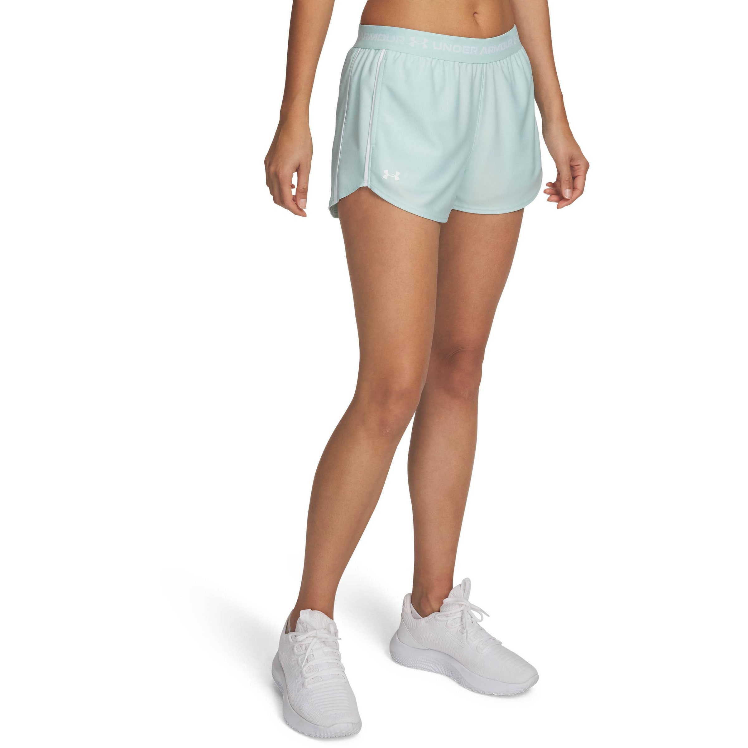 UNDER ARMOUR Regular Workout Pants 'Play Up' in Green: front