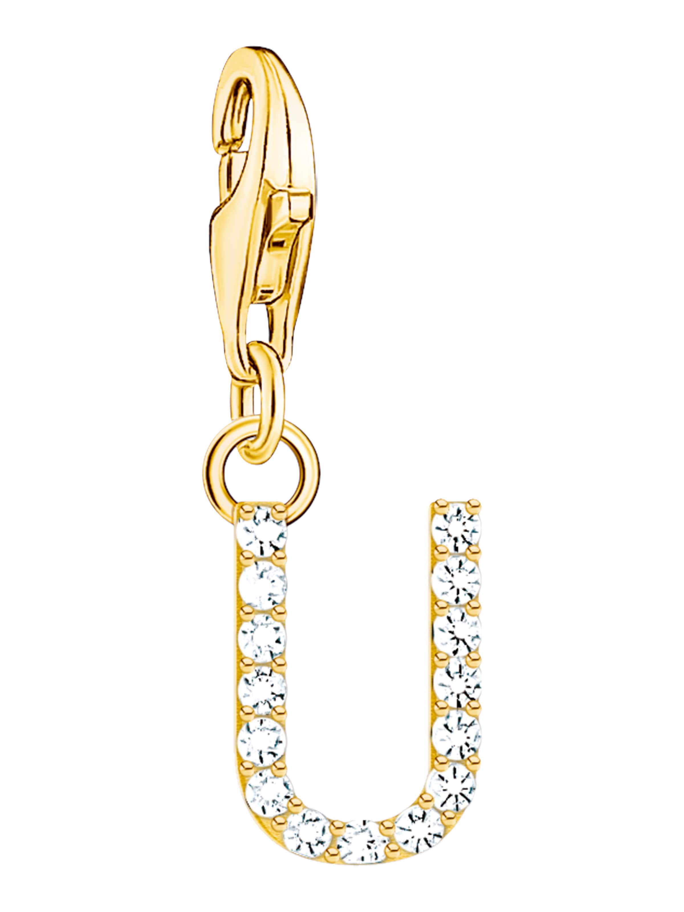 Thomas Sabo Pendant 'Buchstabe U' in Gold: front