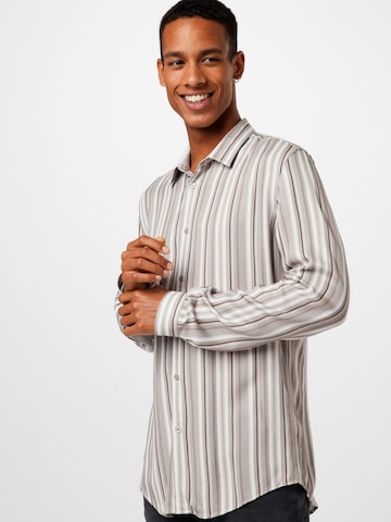 DRYKORN Regular fit Overhemd 'RUBEN' in Bruin: voorkant