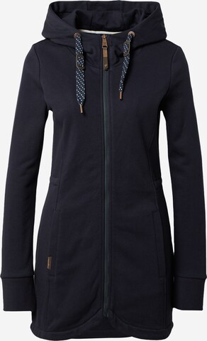 Ragwear Zip-Up Hoodie in Blue: front