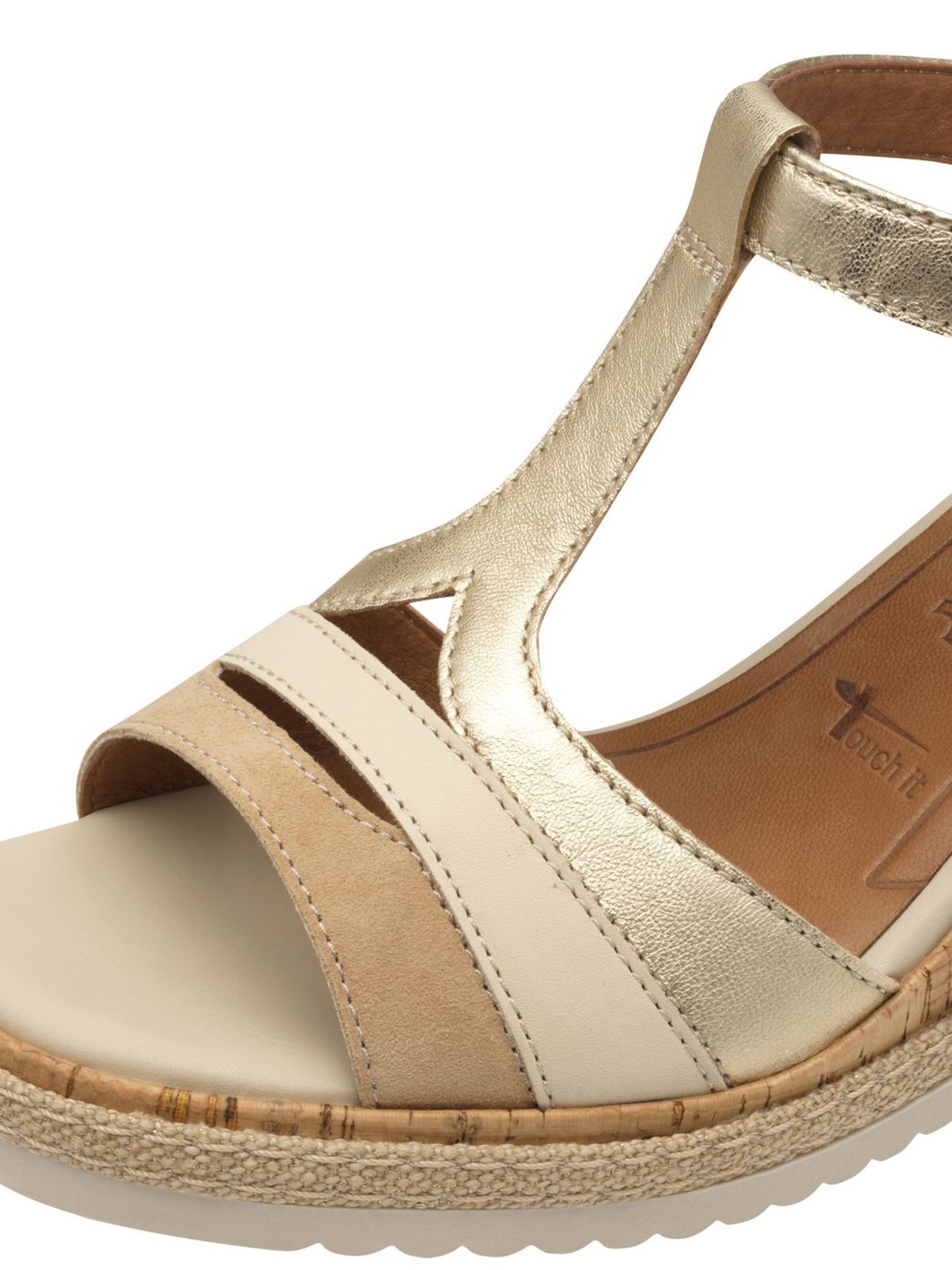 Sandales Tamaris en or