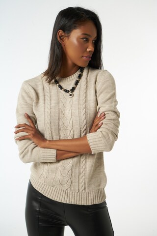 Pullover di Jimmy Sanders in beige: frontale