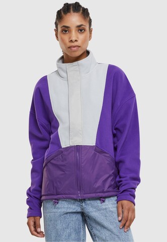 Urban Classics Fleece jas in Lila: voorkant